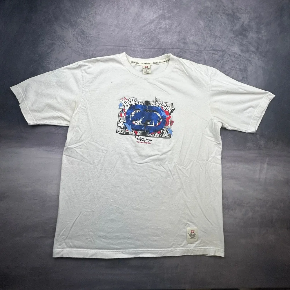 Vintage Ecko Unltd Graphic T Shirt Mens XL White Graffiti Rhino Y2K Streetwear - Picture 2 of 8